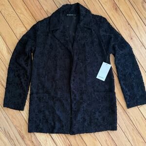 NWT Zara Basic Sheer Textured Cardigan XS Whimsygoth Coquette